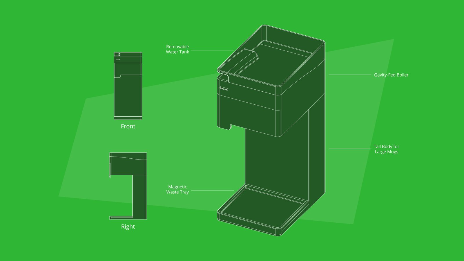  Moving the water tank above the boiler enables gravity to fill the boiler faster than a pump. 